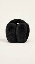 Plush earmuffs in taupe Black