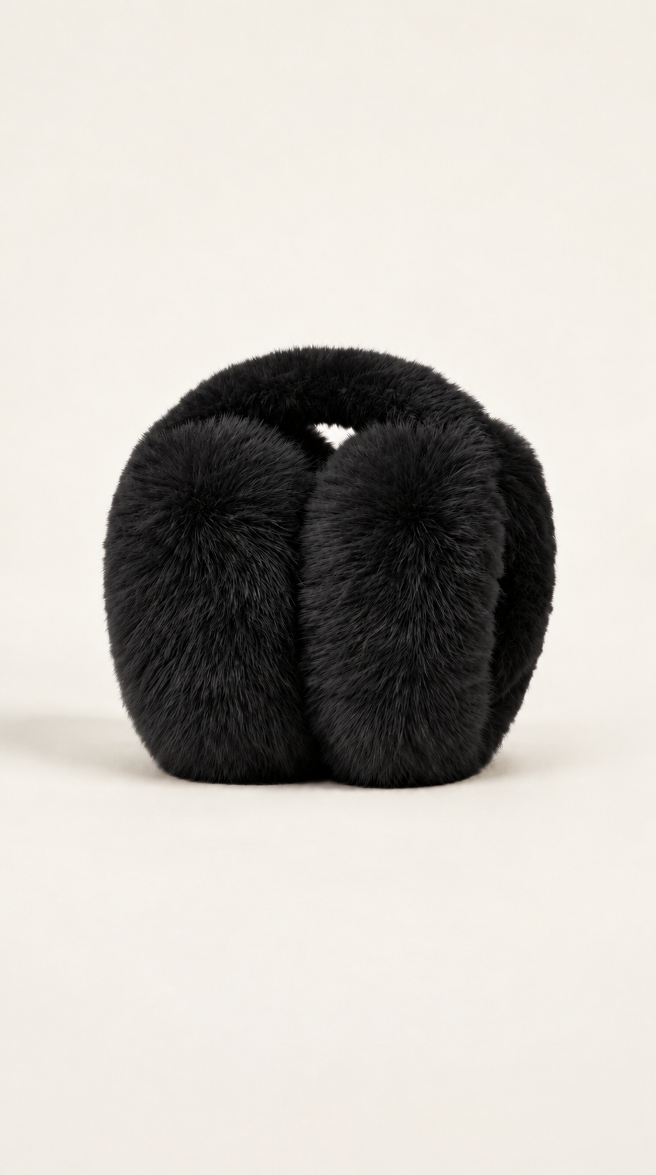 Plush earmuffs in taupe Black